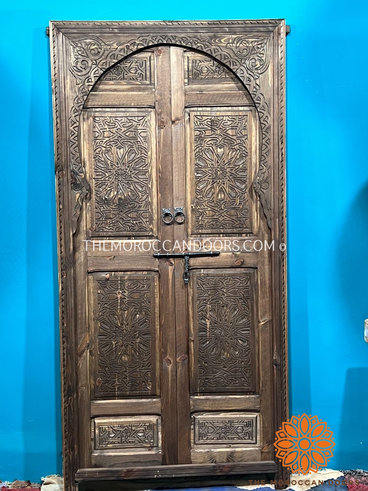 Traditional Moroccan door Carved Wooden door