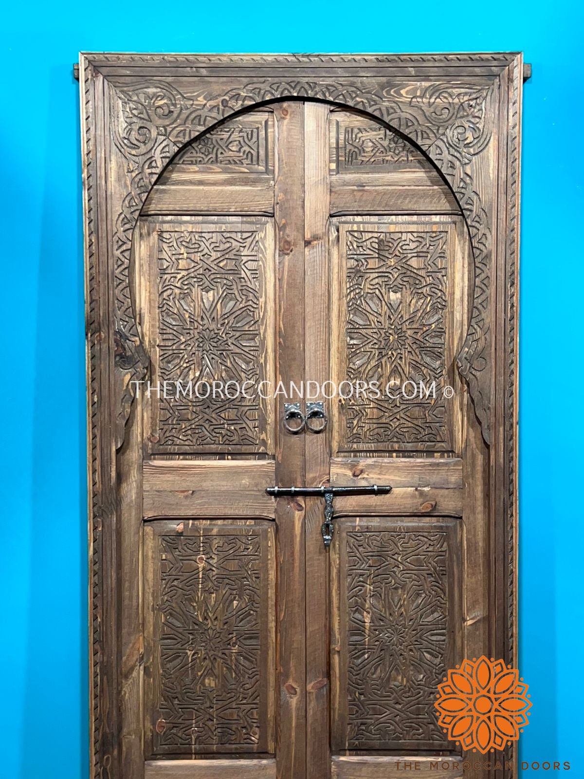 Traditional Moroccan door Carved Wooden door