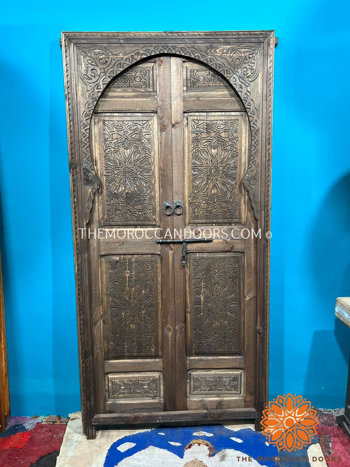 Traditional Moroccan door Carved Wooden door