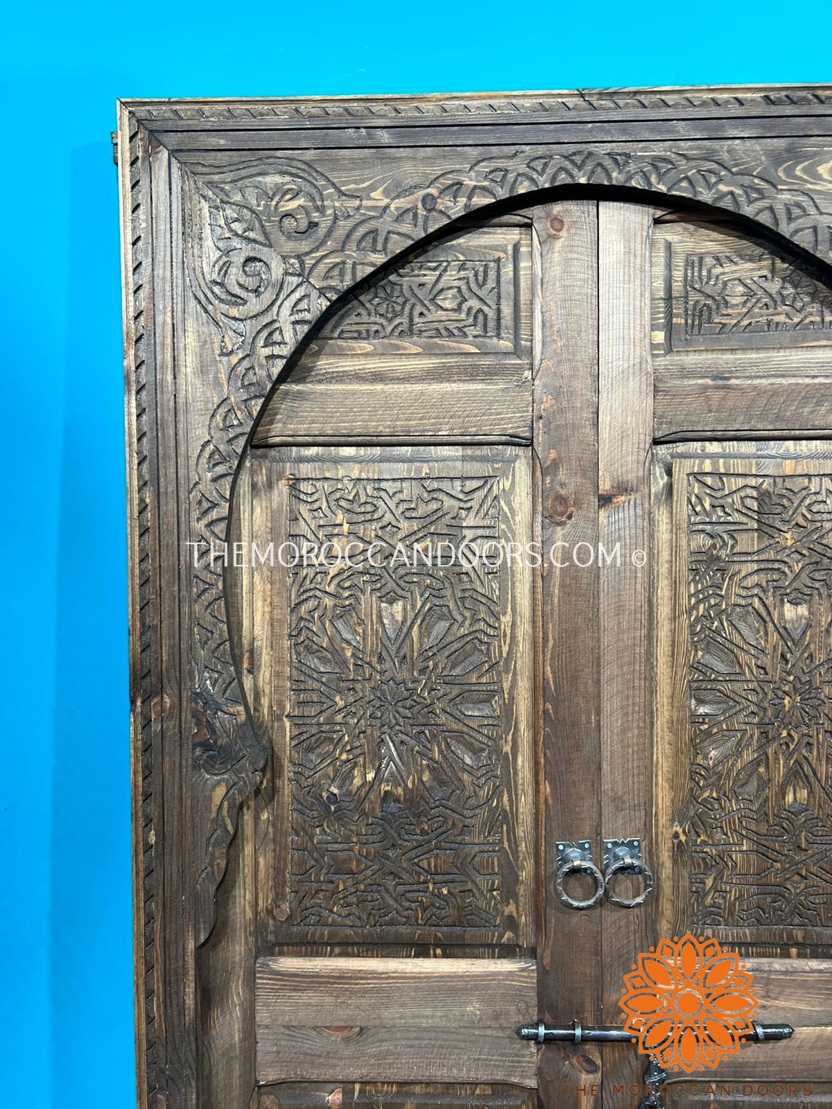 Traditional Moroccan door Carved Wooden door