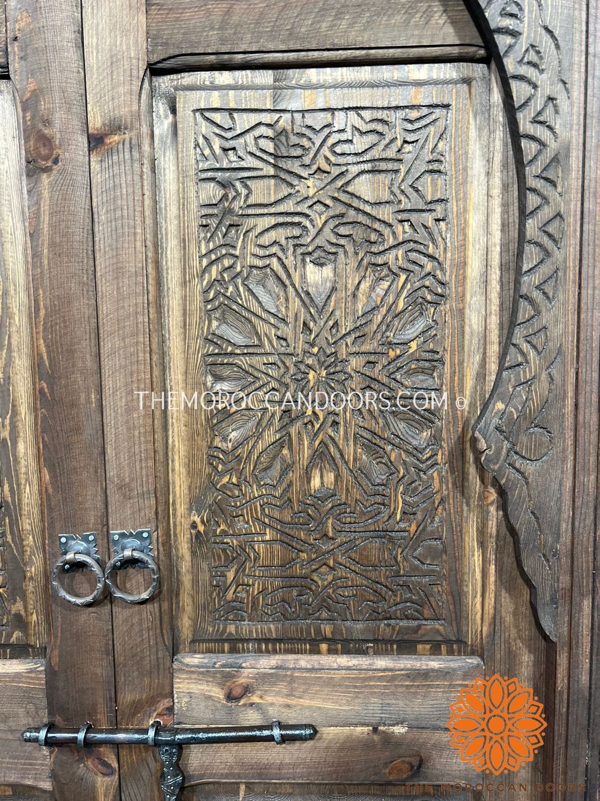 Traditional Moroccan door Carved Wooden door