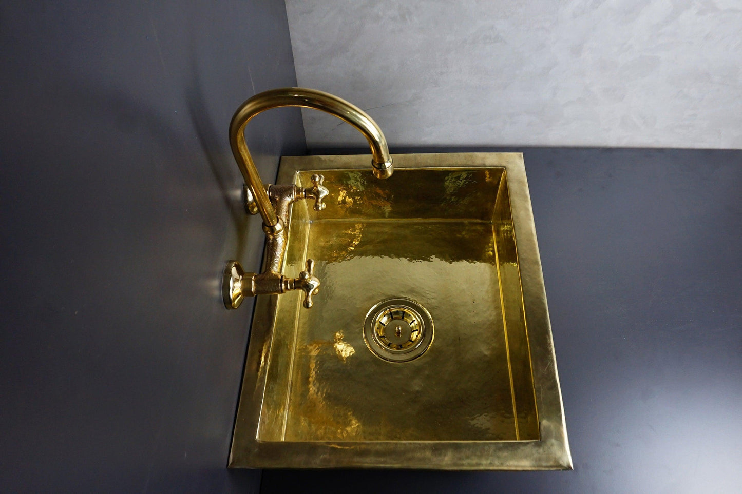 Unlacquered Brass Undermount Single Bowl Kitchen Sink