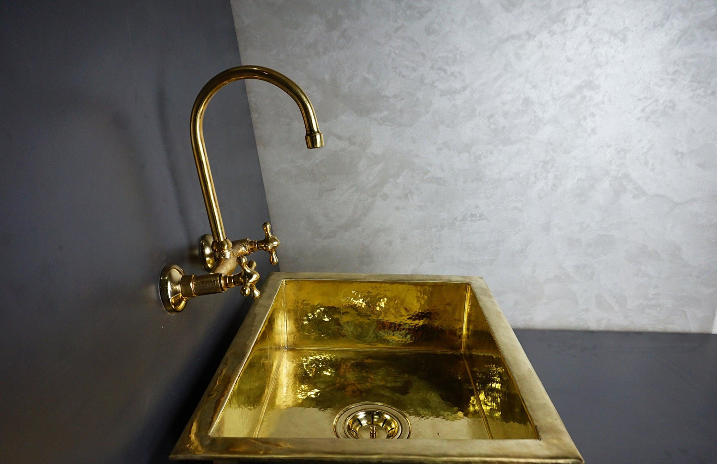 Unlacquered Brass Undermount Single Bowl Kitchen Sink