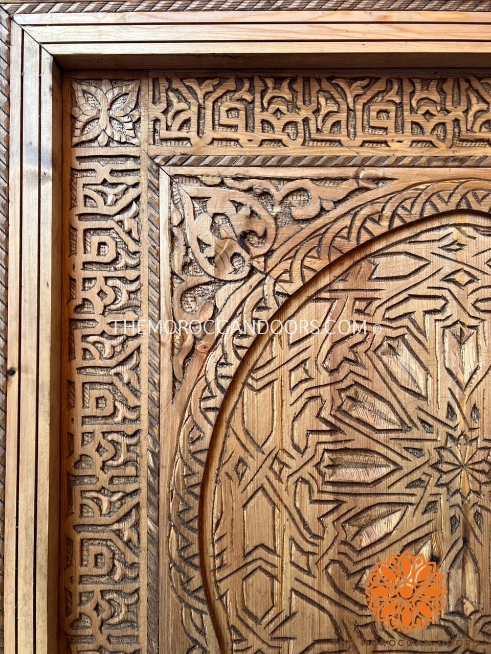 Wooden Carved Door Style Boho WRITING With Carved iron  Locker, Closet Interior Door designer Home Moroccan Gift Doors Modern Door & Locks .