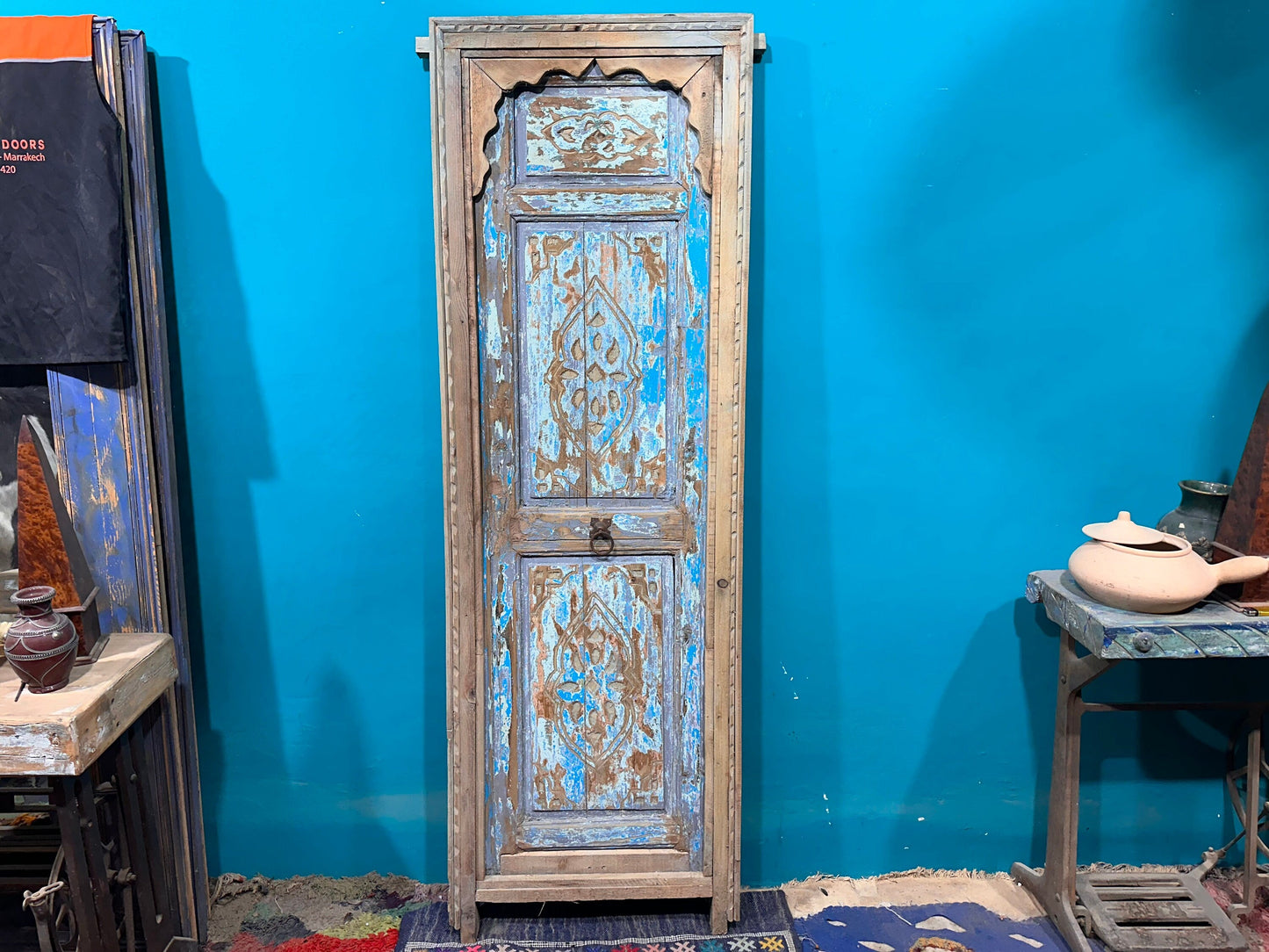 UNIQUEOld Beautiful Wooden Door, Hand Carved Wooden Moroccan Vintage Door - NoW WITH FREE SHIPPiNG