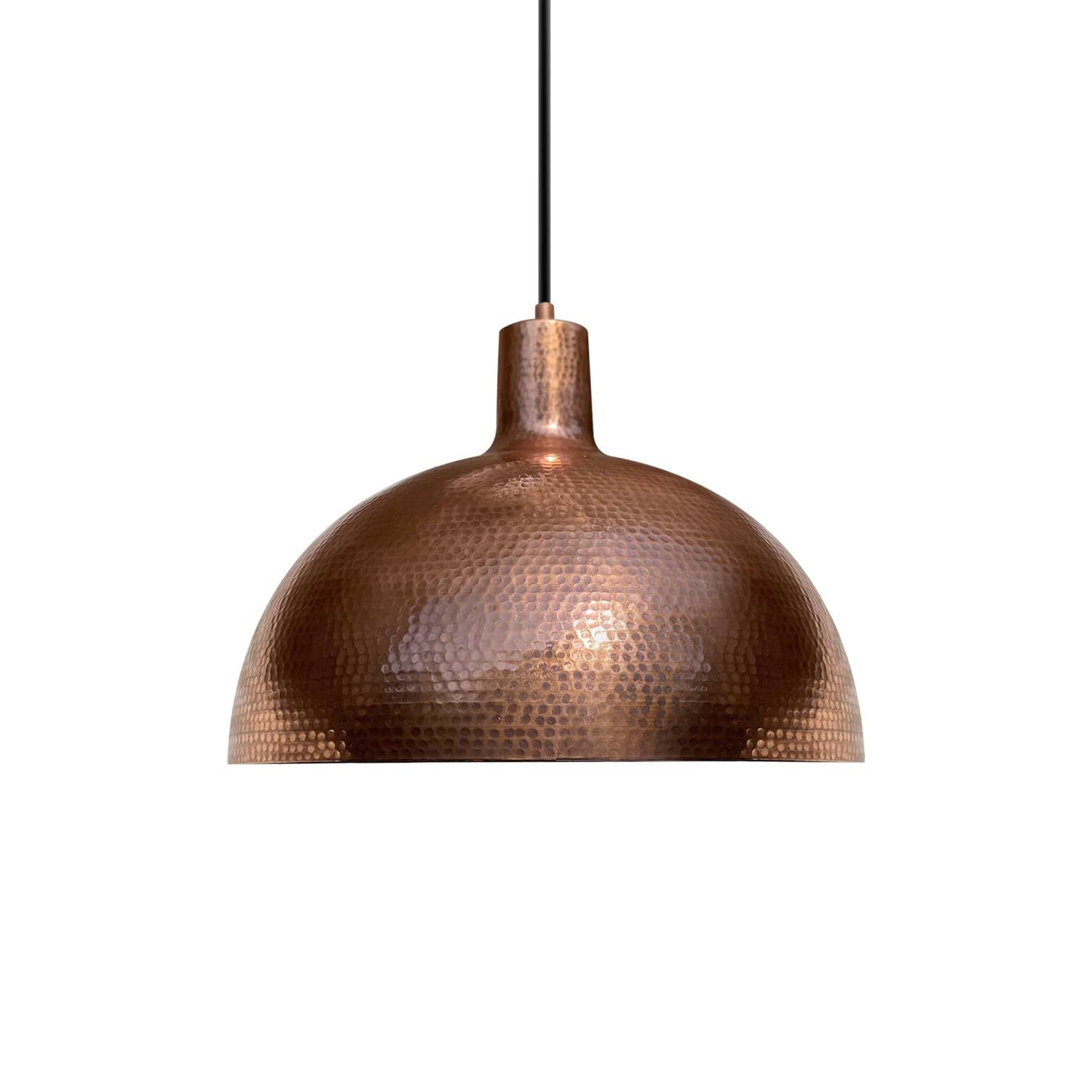 Aged Copper Hammered Dome Pendant Light Island Lighting - Zorva